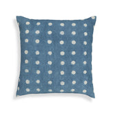Indigo Dots Cotton 20" Square Accent Pillow Model: TOV-C18735